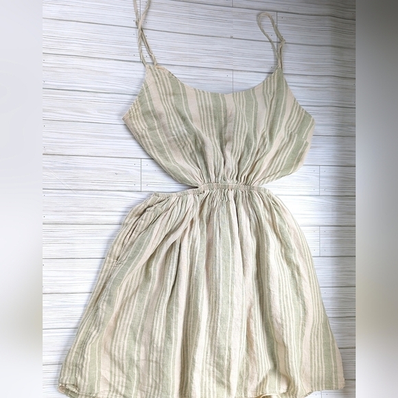 American Eagle Outfitters Striped Mini Dress - Beige and White - Picture 7 of 13